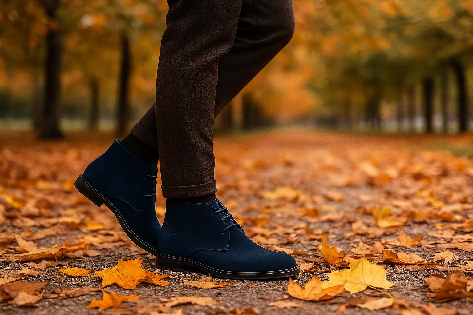 Burano — Polacchine Rialzate 7 Cm Blu Da Uomo