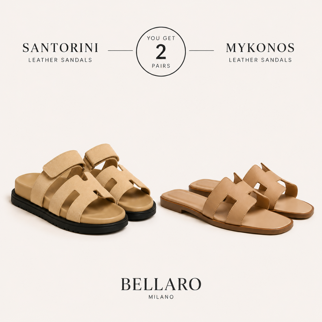 Santorini Sandals + Mykonos Sandals — Buy 1, Get 1 Free