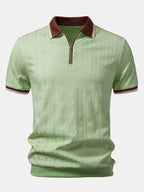 TAORMINA Knitted Zip Polo Shirt
