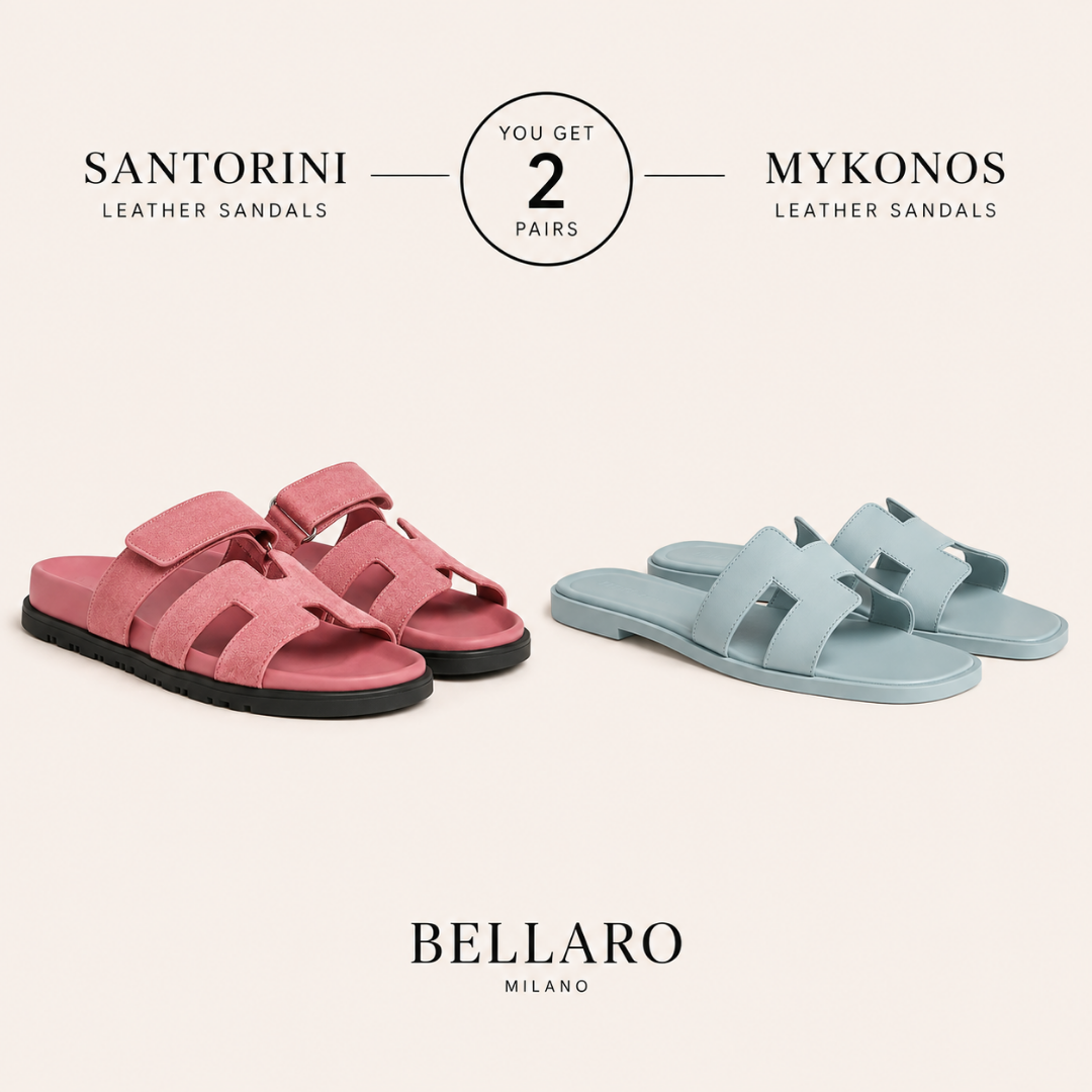 Pink and Blue Santorini and Mykonos Sandals