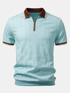 TAORMINA Knitted Zip Polo Shirt
