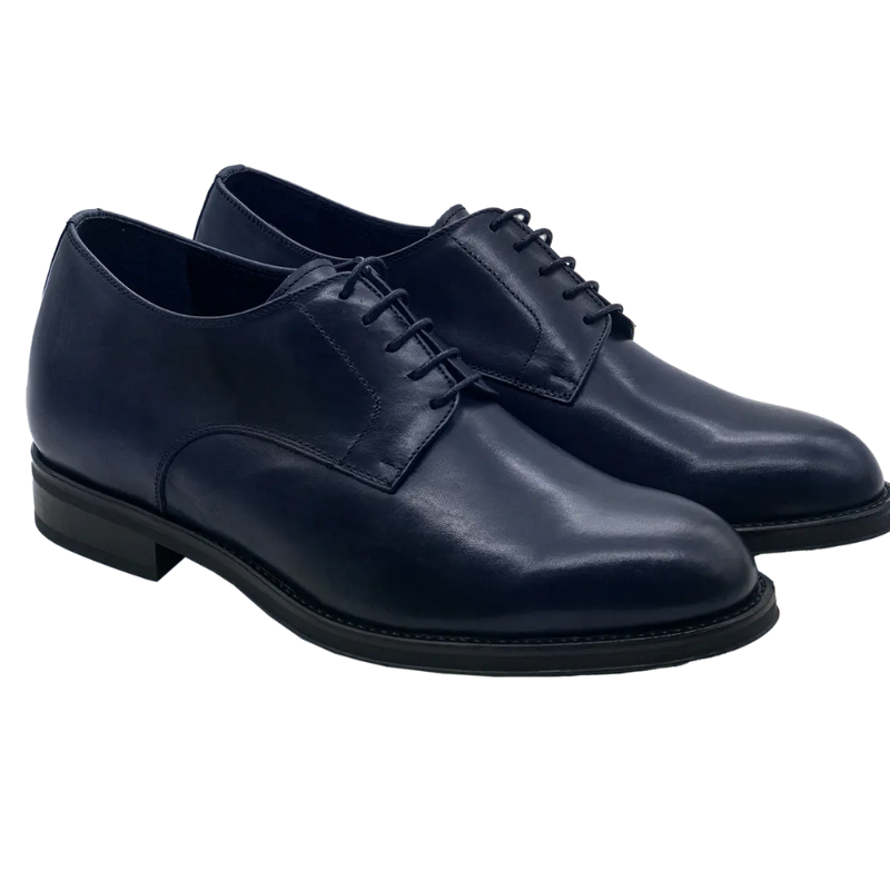 Maddalena — Scarpe Eleganti Rialzate 7 Cm Blu Da Uomo