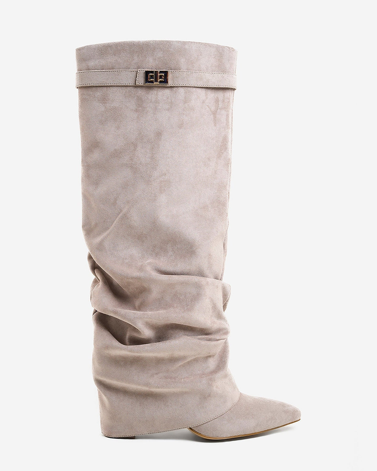Lavista Slouchy Suede Knee-High Boots - Taupe