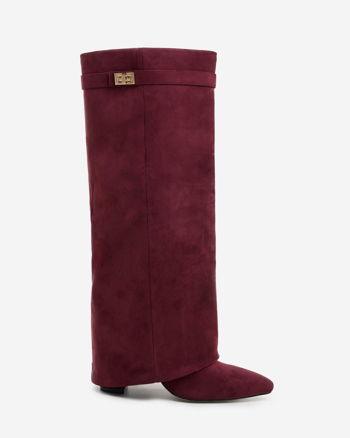 Bellaro Suede Knee-High Boots – Burgundy