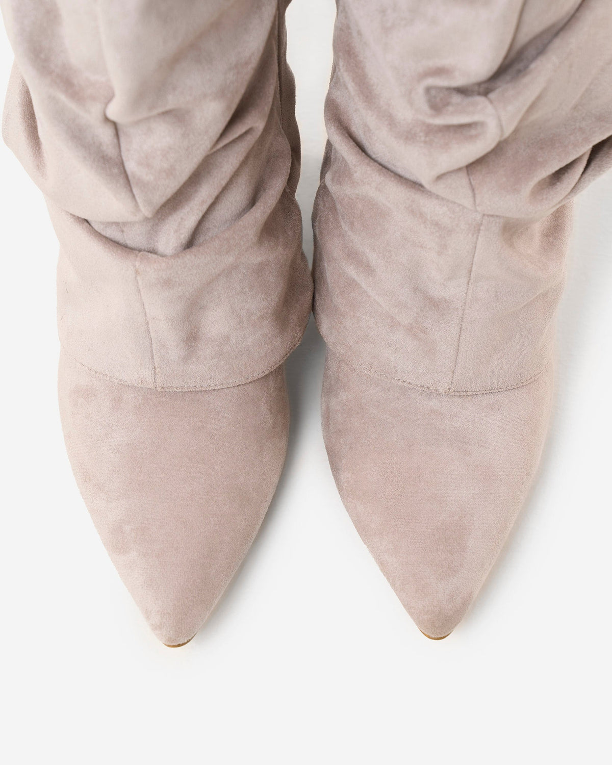 Lavista Slouchy Suede Knee-High Boots - Taupe