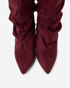 Bellaro Slouchy Suede Knee-High Boots – Burgundy