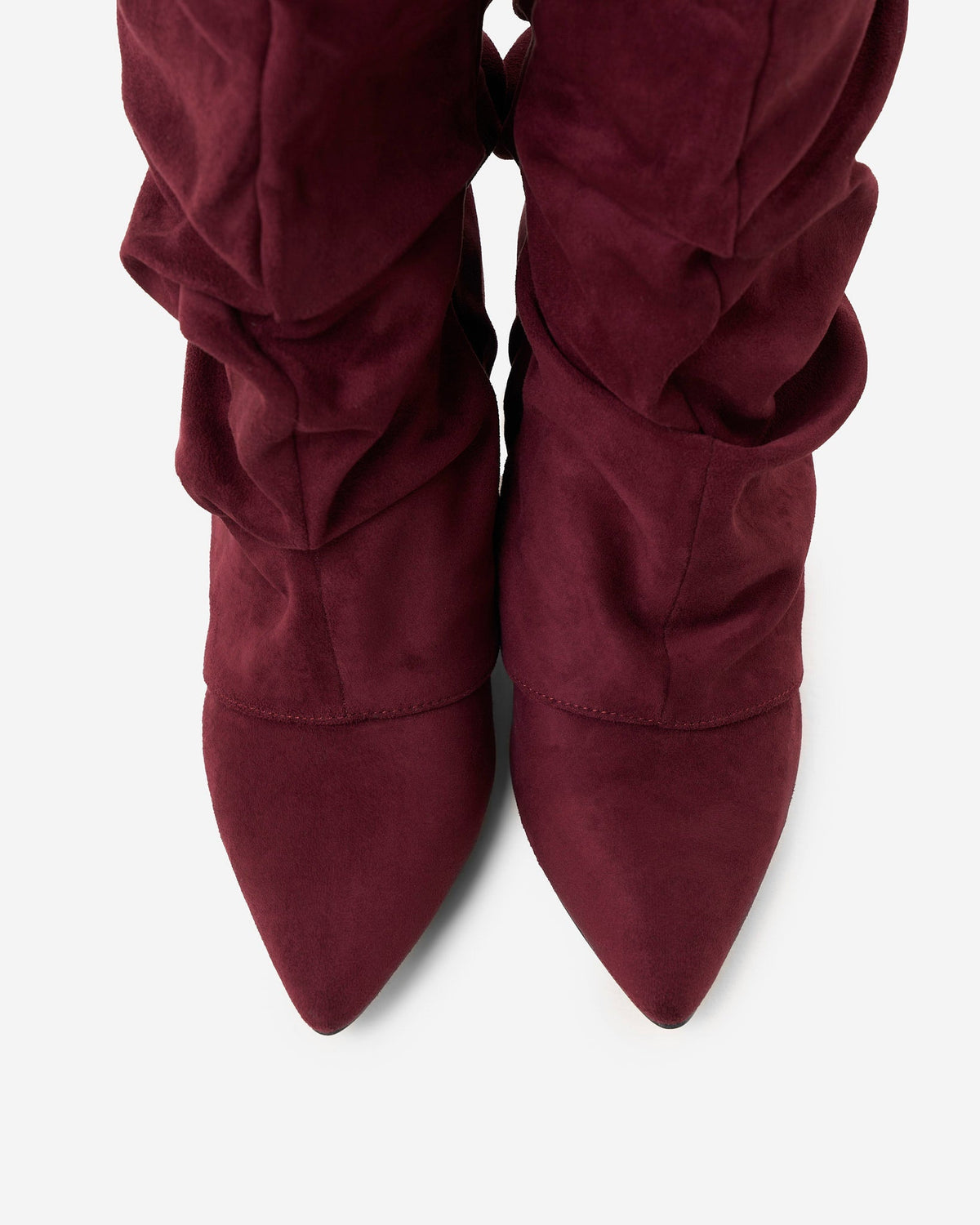 Bellaro Slouchy Suede Knee-High Boots – Burgundy