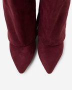 Bellaro Suede Knee-High Boots – Burgundy