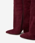 Bellaro Suede Knee-High Boots – Burgundy