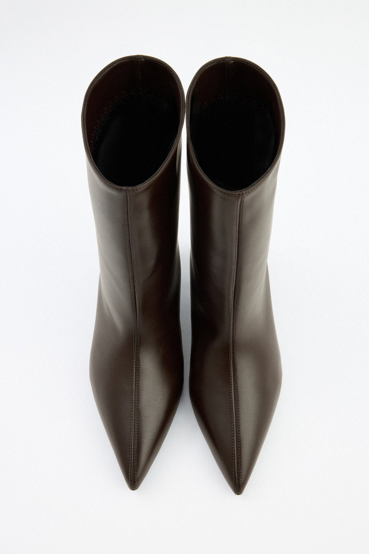 Aria Leather Ankle Boots - Dark Brown