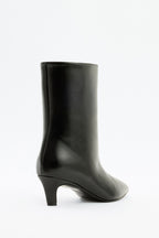 Aria Leather Ankle Boots - Black