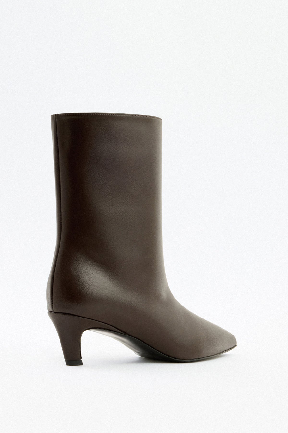 Aria Leather Ankle Boots - Dark Brown