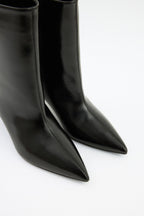 Aria Leather Ankle Boots - Black