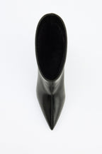 Aria Leather Ankle Boots - Black