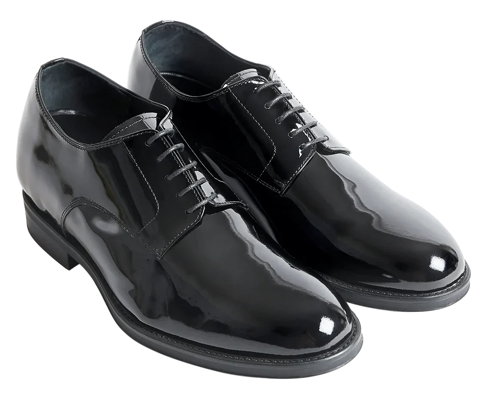Bagnoregio — Scarpe Eleganti Rialzate 7 Cm Nere Da Uomo