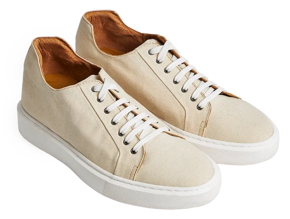 Amalfi — Sneakers Rialzate 6 Cm Beige Da Uomo