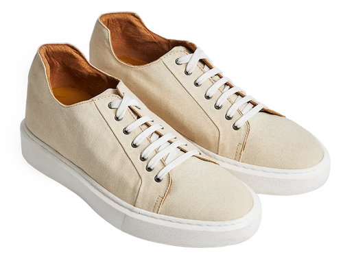 Amalfi — Sneakers Rialzate 6 Cm Beige Da Uomo