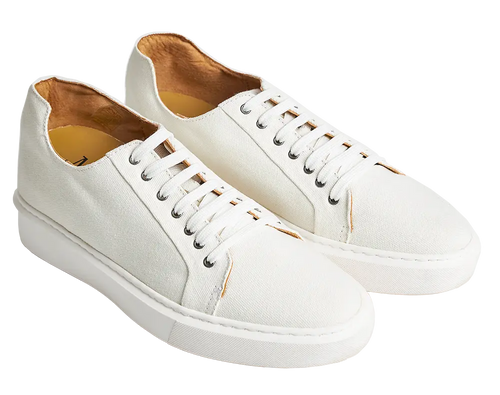Amalfi — Sneakers Rialzate 6 Cm Bianche Da Uomo