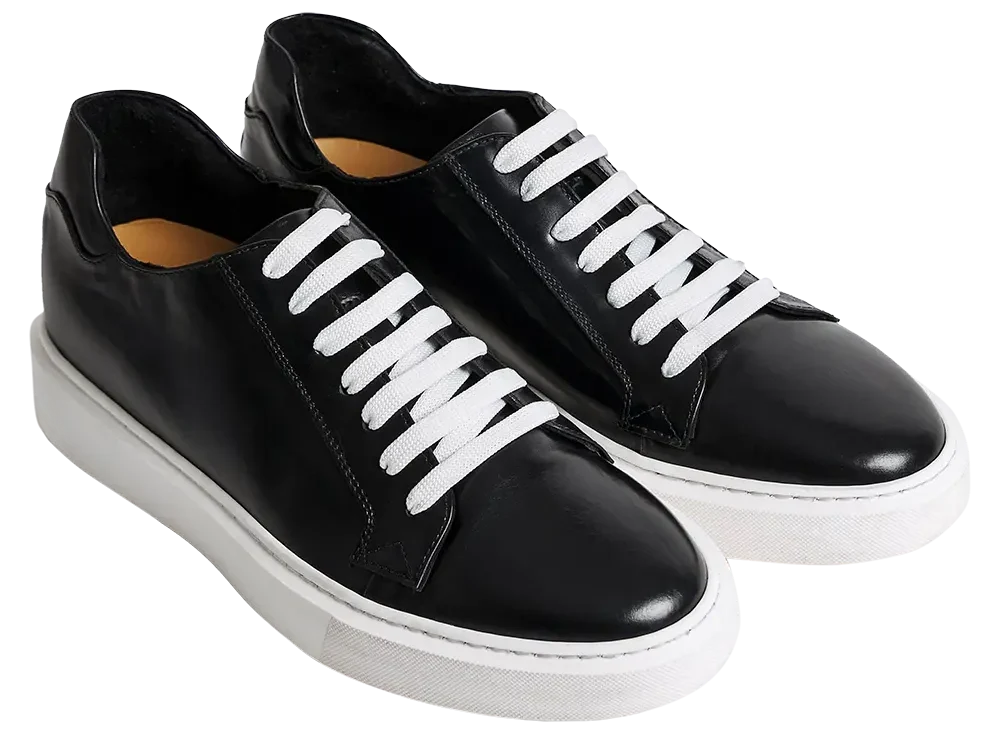 Altamura — Sneakers Rialzate 6 Cm Nere Da Uomo