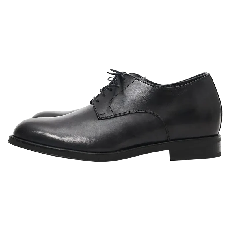 Maddalena — Scarpe Eleganti Rialzate 7 Cm Nere Da Uomo