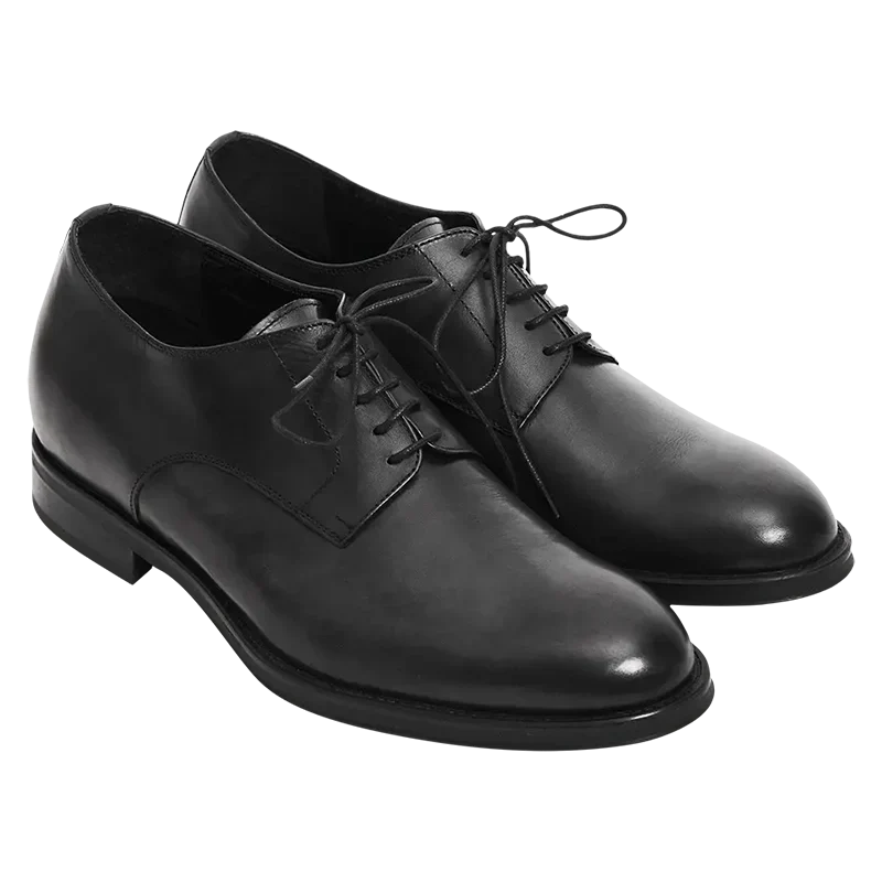 Maddalena — Scarpe Eleganti Rialzate 7 Cm Nere Da Uomo