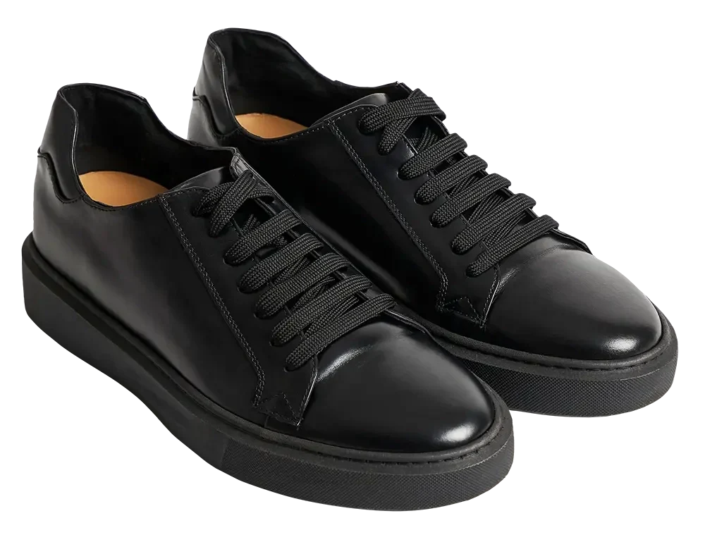 Modica — Sneakers Rialzate 6 Cm Nere Da Uomo
