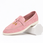 Women’s Classic Leather Loafers Comfortable Slip-On Flat Shoes
