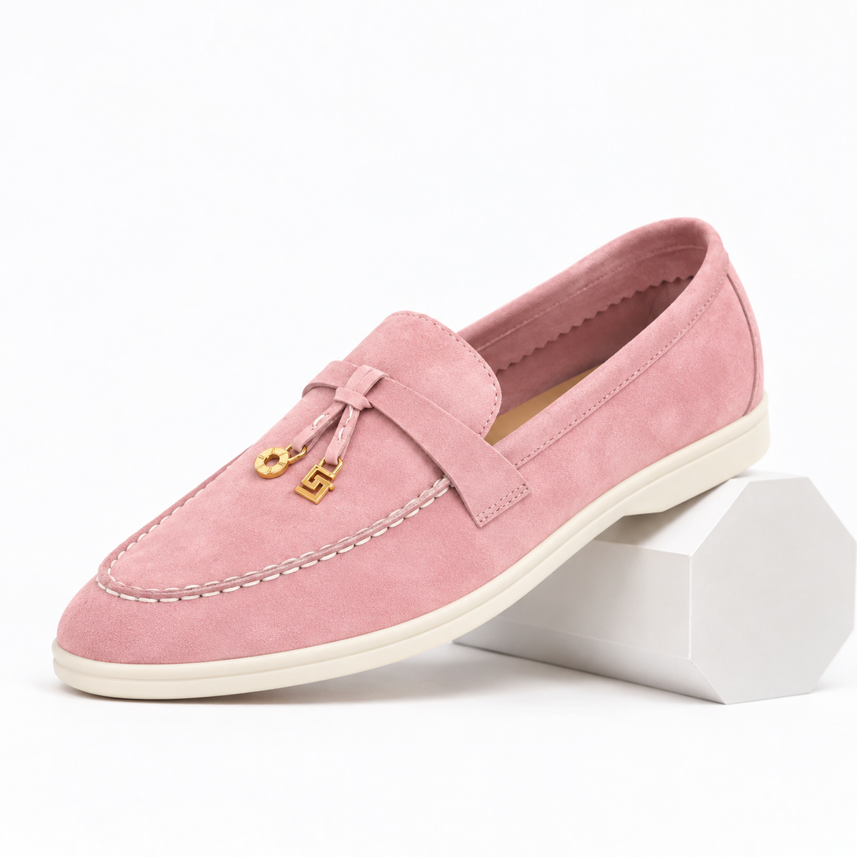 Women’s Classic Leather Loafers Comfortable Slip-On Flat Shoes