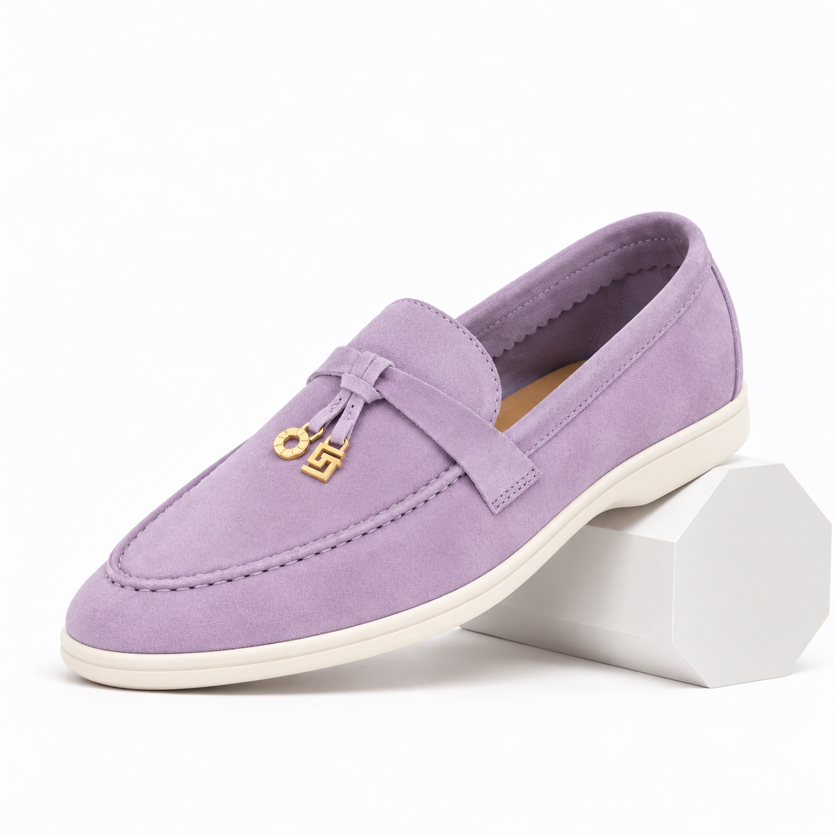 Women’s Classic Leather Loafers Comfortable Slip-On Flat Shoes