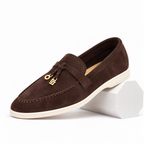 Women’s Classic Leather Loafers Comfortable Slip-On Flat Shoes