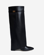 Lavista Leather Knee-High Boots - Black