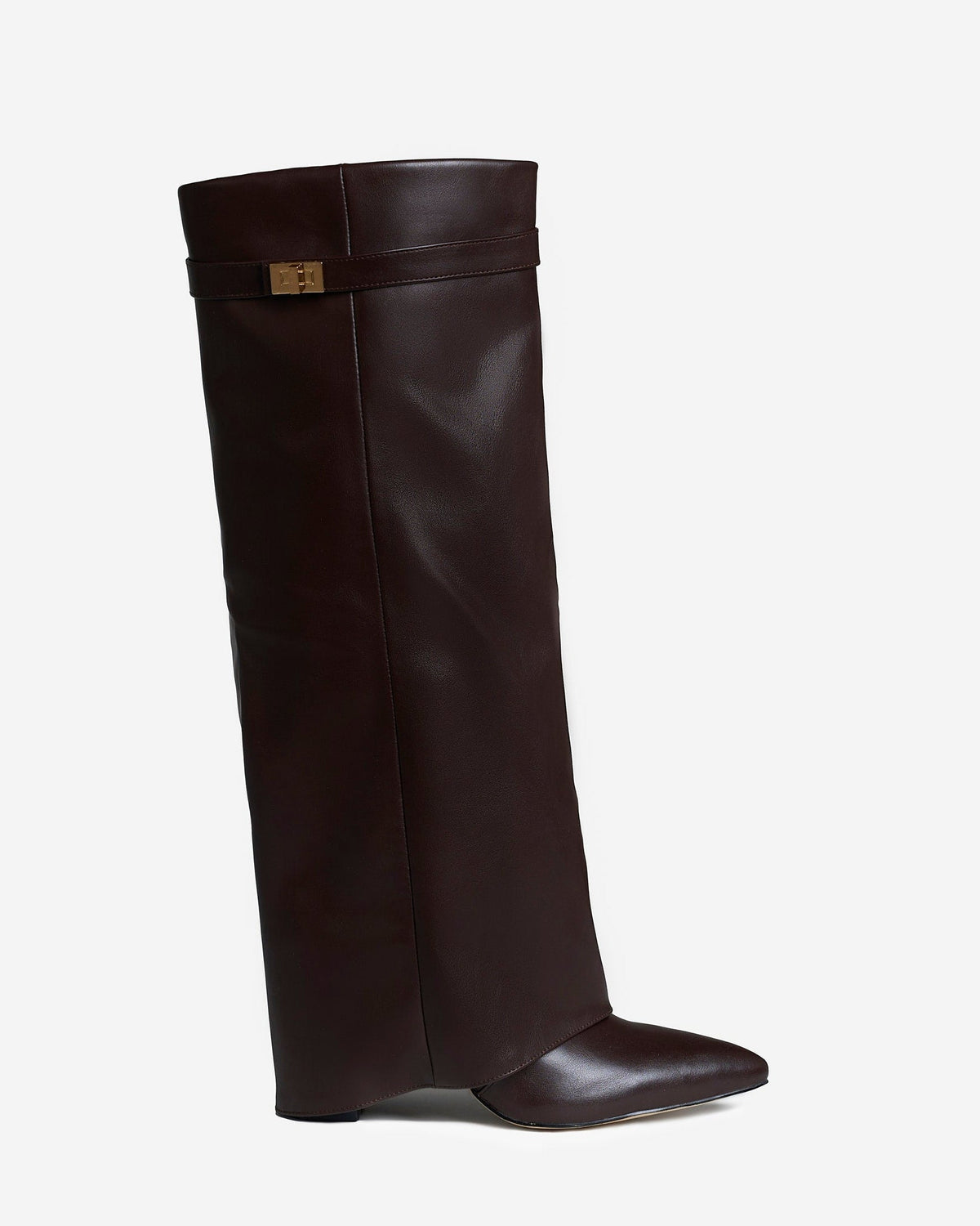 BellaroLeather Knee-High Boots - Dark Brown