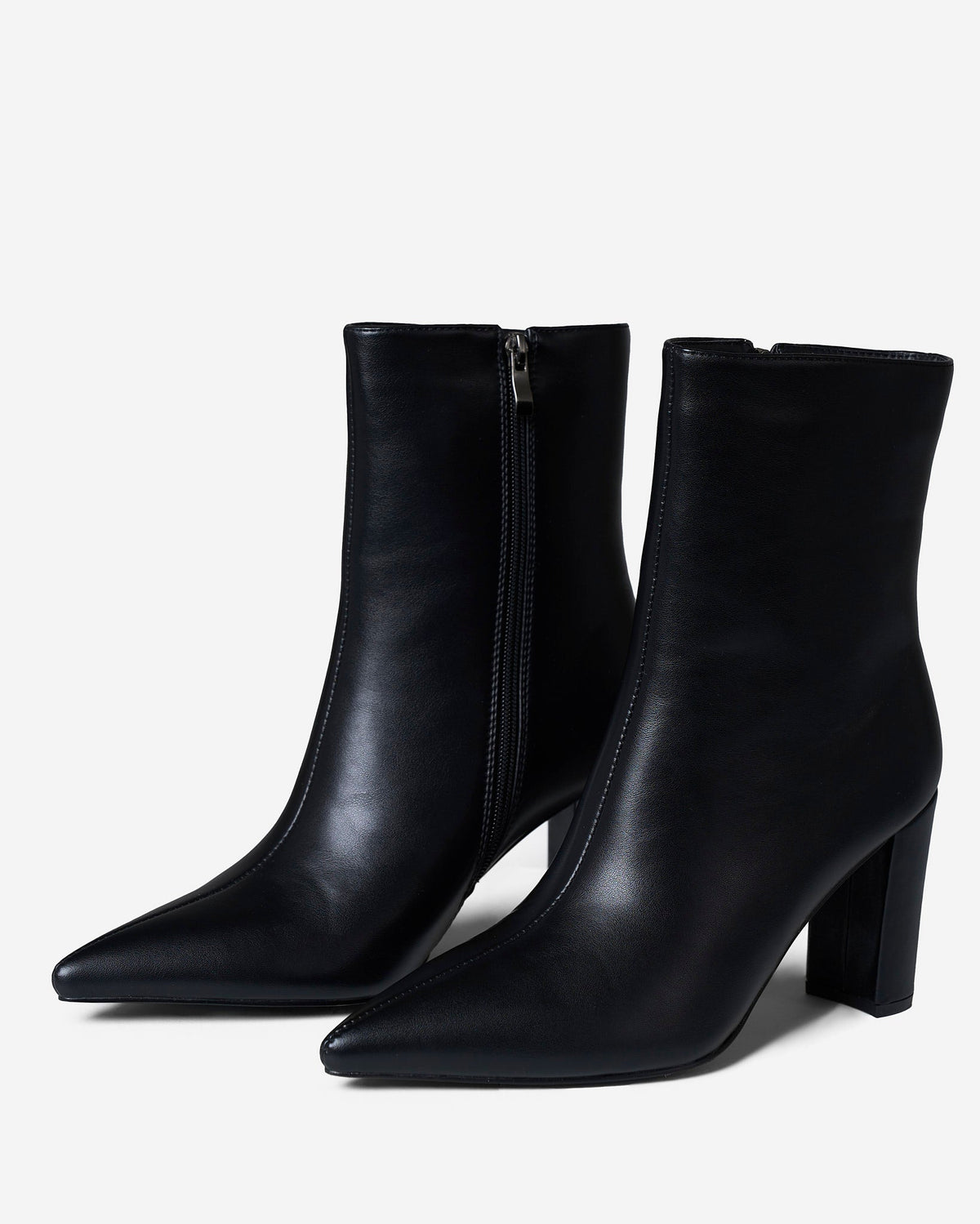 2-in-1 Knee-High & Ankle Boots - Black