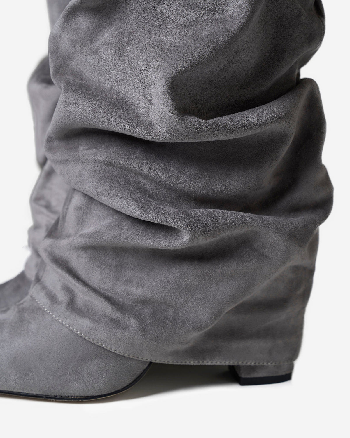 Bellaro Slouchy Suede Knee-High Boots – Grey