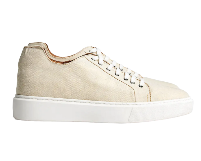 Amalfi — Sneakers Rialzate 6 Cm Beige Da Uomo