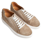 Camogli — Sneakers Rialzate 6 Cm Taupe Da Uomo