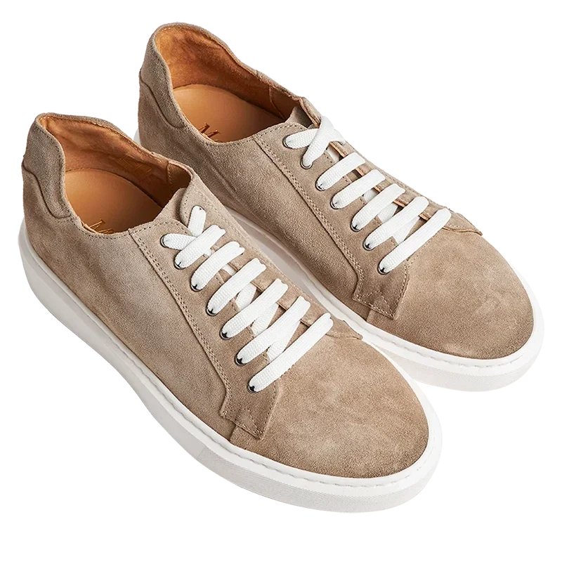 Camogli — Sneakers Rialzate 6 Cm Taupe Da Uomo