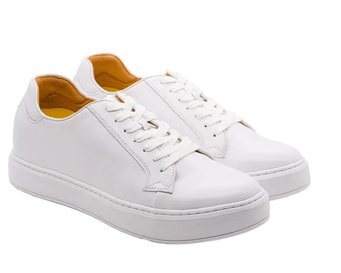 Modica — Sneakers Rialzate 6 Cm Bianche Da Uomo