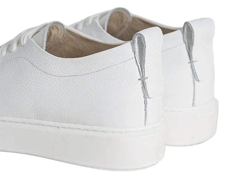 Ostuni — Sneakers Rialzate 6 Cm Bianche Da Uomo