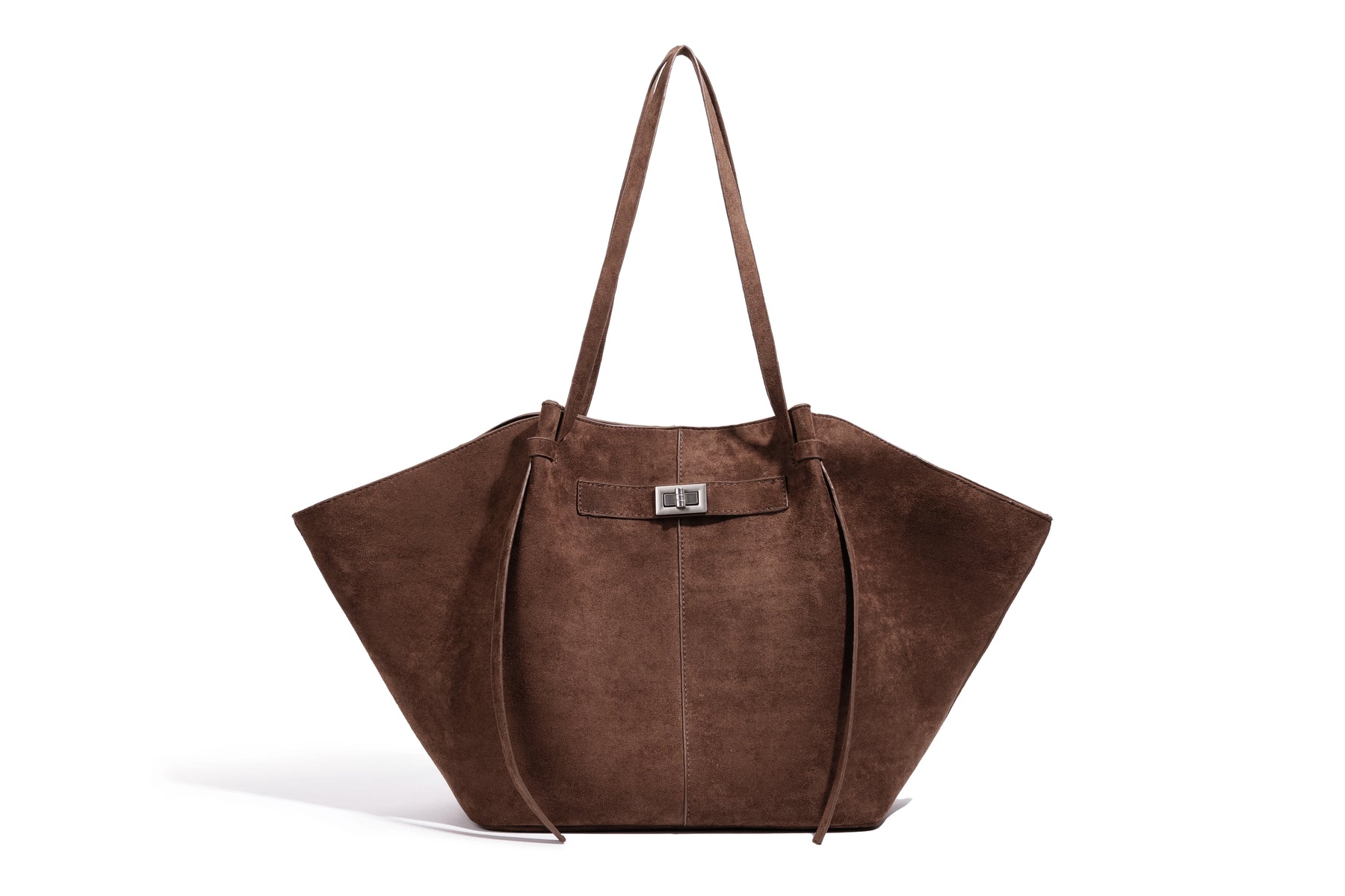 Bellaro Saint-Tropez Bag in brown suede-effect finish