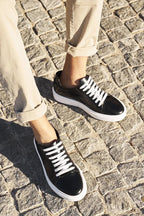 Altamura — Sneakers Rialzate 6 Cm Nere Da Uomo