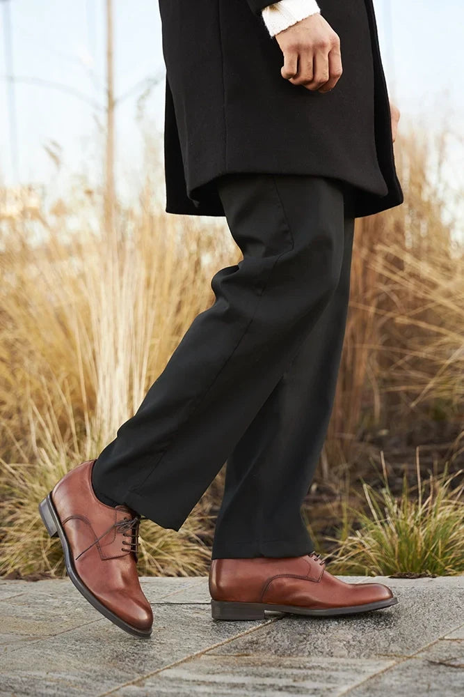 Maddalena — Scarpe Eleganti Rialzate 7 Cm Marroni Da Uomo