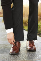 Maddalena — Scarpe Eleganti Rialzate 7 Cm Marroni Da Uomo