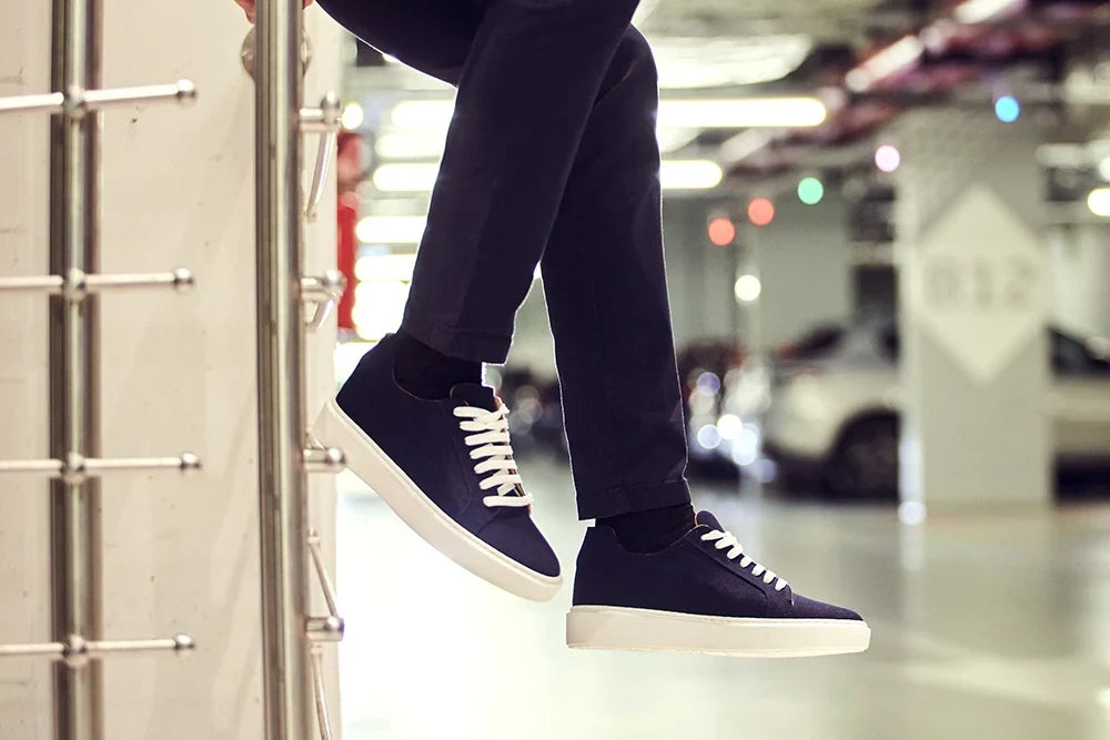 Amalfi — Sneakers Rialzate 6 Cm Blu Da Uomo