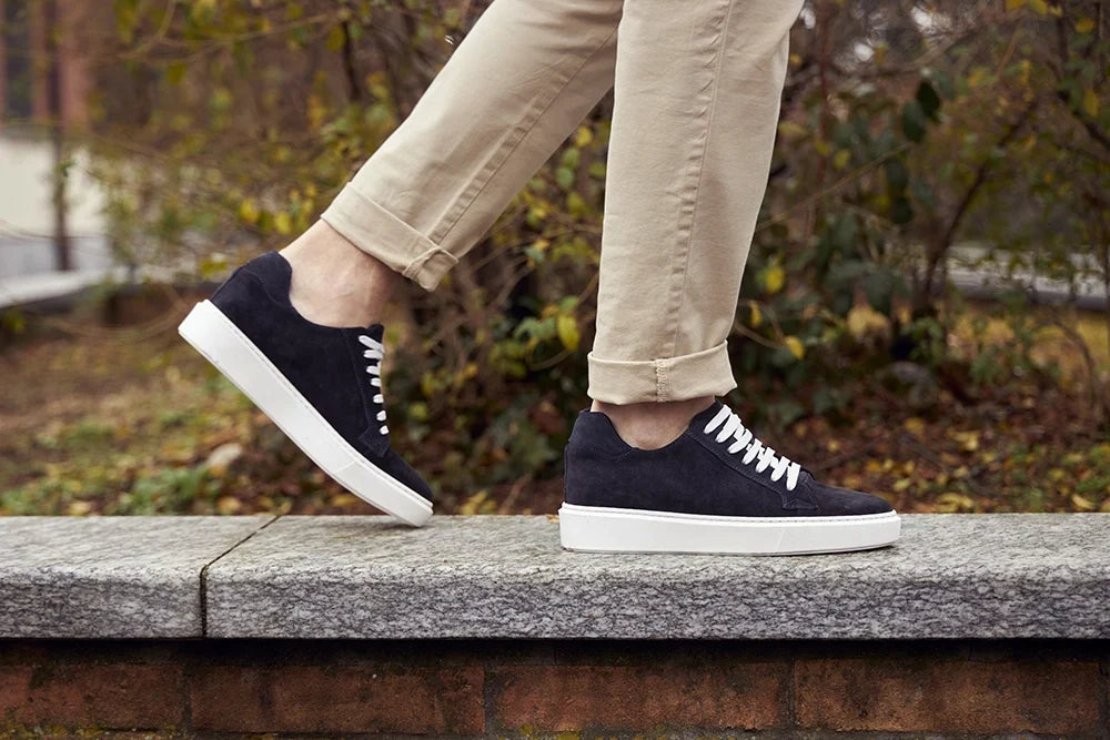 Cefalù — Sneakers Rialzate 6 Cm Nere Da Uomo