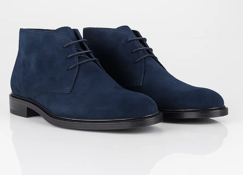 Burano — Polacchine Rialzate 7 Cm Blu Da Uomo