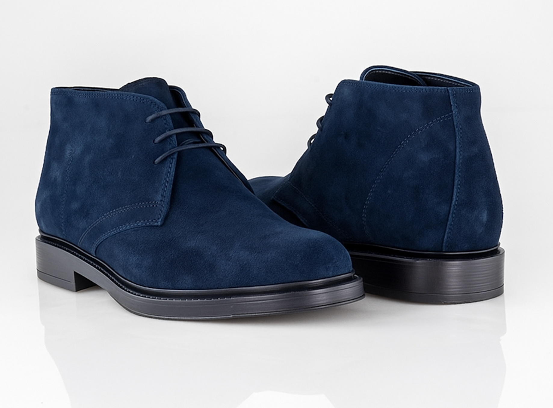 Burano — Polacchine Rialzate 7 Cm Blu Da Uomo
