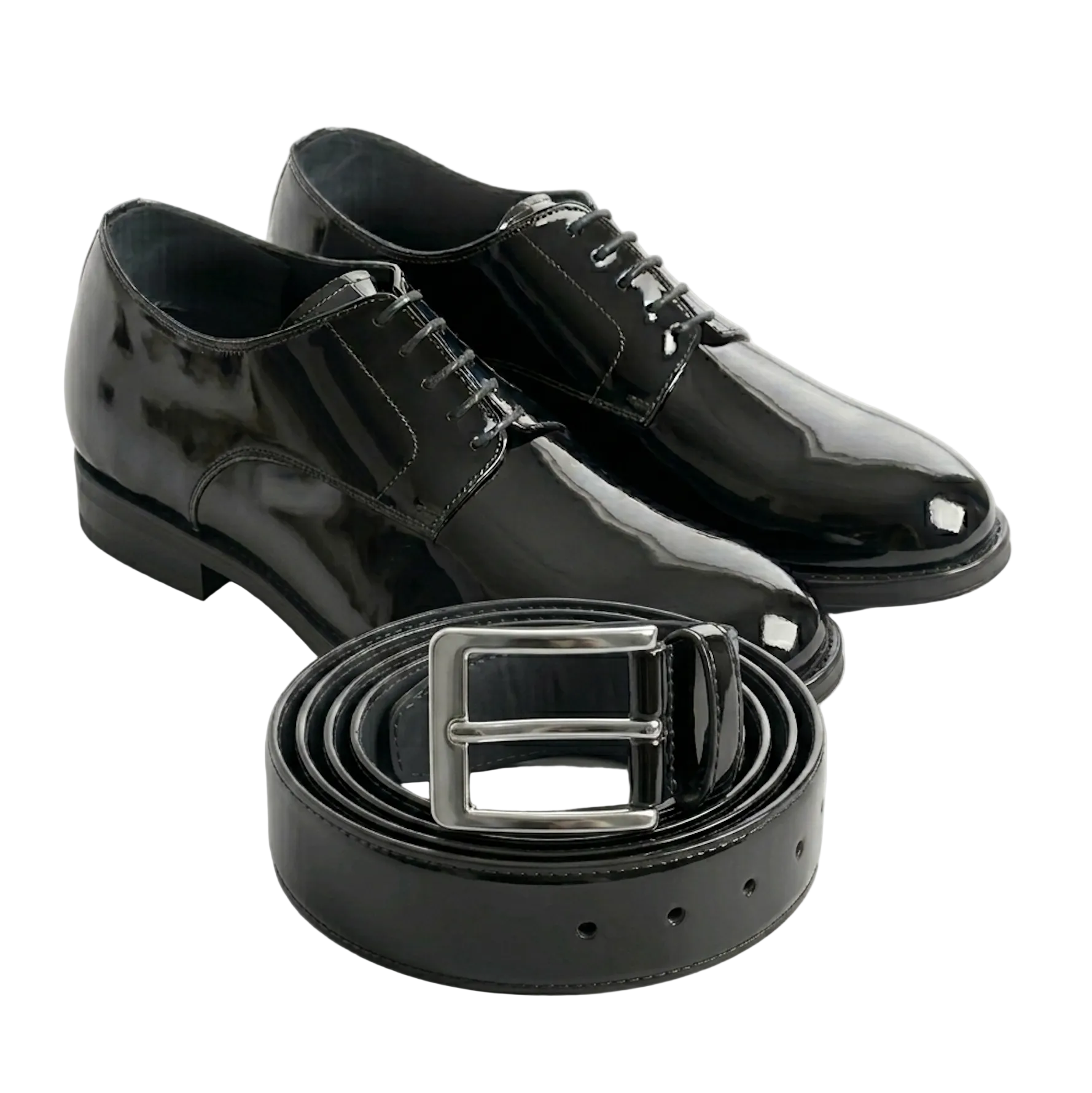 Bagnoregio — Scarpe Eleganti Rialzate 7 Cm Nere Da Uomo