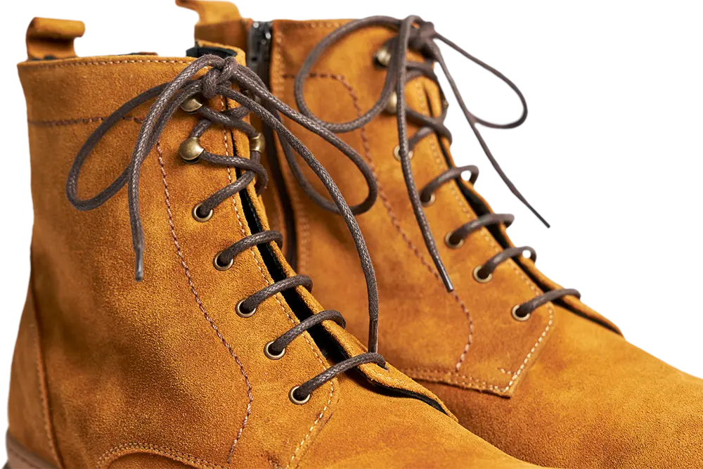 Campiglio — Stivaletti Stringati Rialzati 7 Cm Cammello Da Uomo