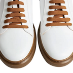 Modica — Sneakers Rialzate 6 Cm Bianche E Marroni Da Uomo